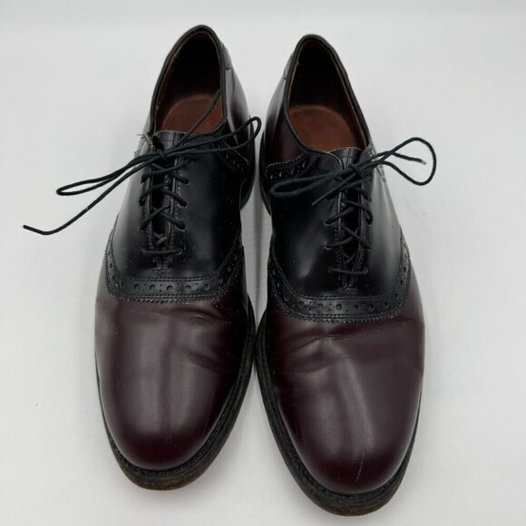 Allen Edmonds Polo Saddle Style Dress Shoes Mens Size 8D Black & Burgundy main image 7